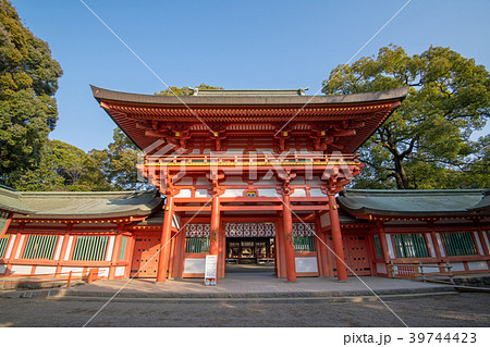 大宮 氷川神社 本殿入口 桜門 の写真素材