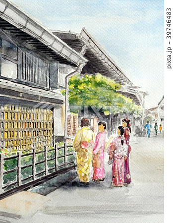着物で町歩き 着物 外国人観光客 着物で町歩き 着物 外国人観光客 39746483