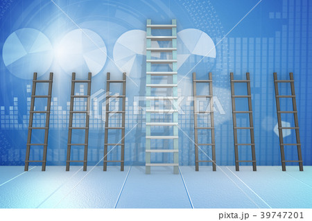 Different ladders in career progression concept - 39747201