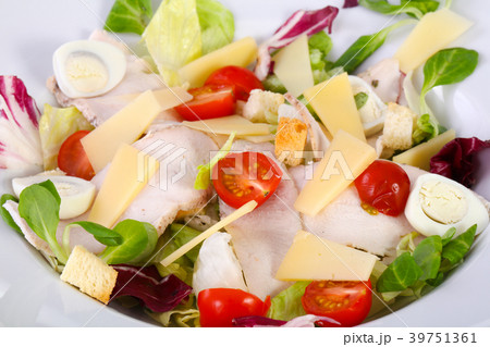 Salad with ham Salad with ham 39751361