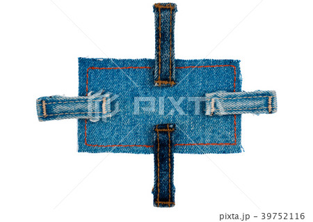 Jeans label with four straps. Isolated Jeans label with four straps. Isolated 39752116