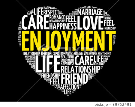 Enjoyment word cloud collage Enjoyment word cloud collage 39752491