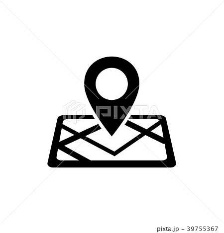 location icon in flat style. Map solid symbol 39755367