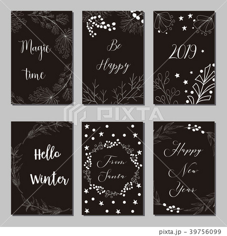 New Year and Merry Christmas decoration set. 39756099