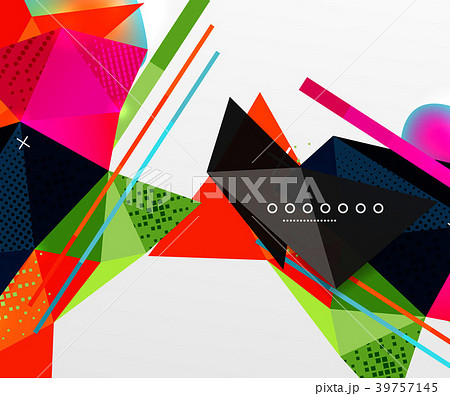 Abstract geometric background, polygonal triangle 39757145