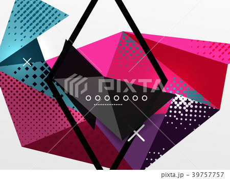 Vector color geometric abstract composition Vector color geometric abstract composition 39757757