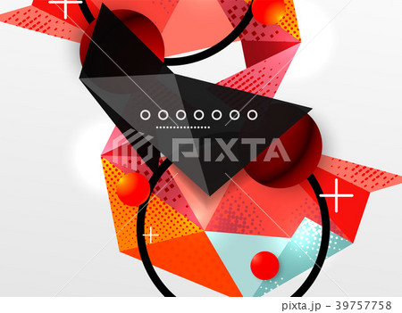 Vector color geometric abstract composition Vector color geometric abstract composition 39757758