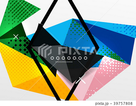 Vector color geometric abstract composition 39757808
