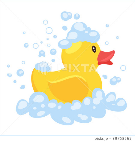 yellow duck in soap foam yellow duck in soap foam 39758565