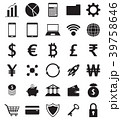 Black Fintech Flat Icons On White Background 39758646