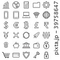 Fintech Line Icons On White Background 39758647