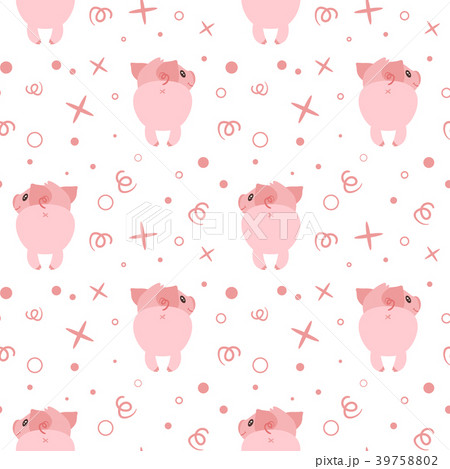 seamless pattern with pink pig seamless pattern with pink pig 39758802