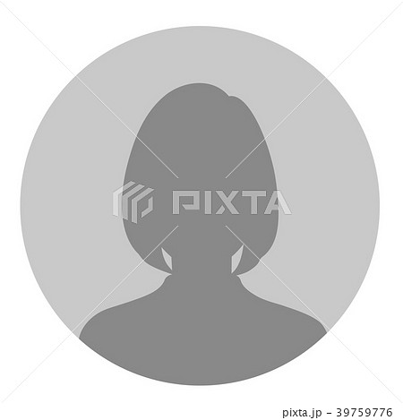 女性シルエット丸枠 39759776