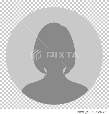 女性シルエット丸枠 39759776