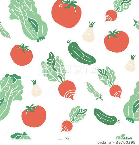 Seamless pattern with hand drawn doodle vegetables Seamless pattern with hand drawn doodle vegetables 39760299