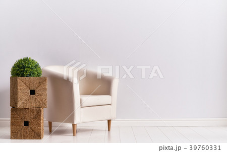 armchair on empty wall armchair on empty wall 39760331