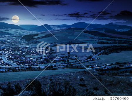 stara lubovna town in slovakia at night stara lubovna town in slovakia at night 39760460