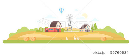 Countryside - modern flat design style vector 39760684