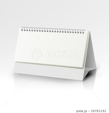 White Blank Paper Desk Spiral Calendar. Spiral White Blank Paper Desk Spiral Calendar. Spiral 39763192