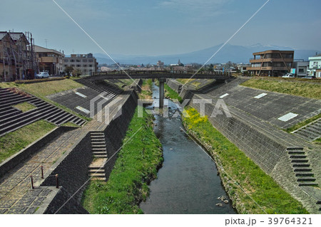 福島 安達太良川の写真素材