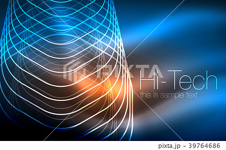 Outline hexagons, glowing geometric shapes Outline hexagons, glowing geometric shapes 39764686