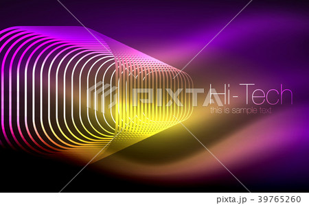 Glowing ellipses dark background, waves and swirl Glowing ellipses dark background, waves and swirl 39765260