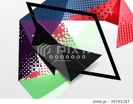 Vector color geometric abstract composition 39765287