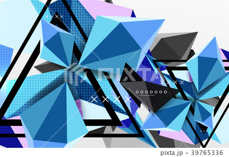 3d polygonal elements abstract background 39765336