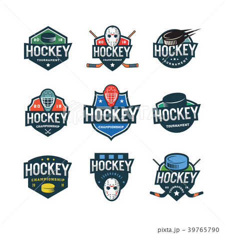set of hockey logos. sport emblems vector 39765790