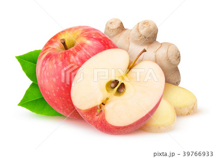 Isolated apple and ginger Isolated apple and ginger 39766933