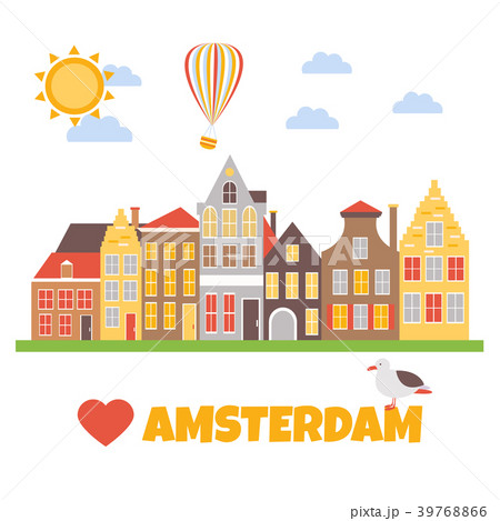 Bright poster with landmarks of Netherlands. 39768866