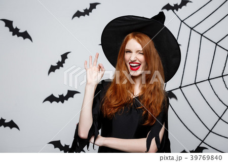 Halloween witch concept - happy halloween ginger Halloween witch concept - happy halloween ginger 39769840