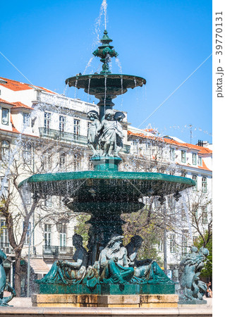 Rossio square with fountain located at Baixa  39770131