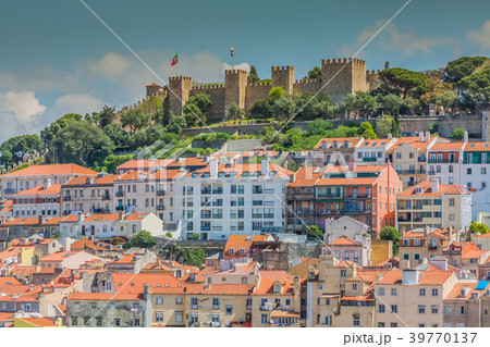 Lisbon, Portugal skyline at Sao Jorge Castle 39770137