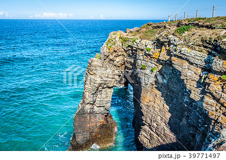 Famous Spanish destination, Cathedrals beach Famous Spanish destination, Cathedrals beach 39771497