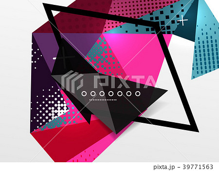 Vector color geometric abstract composition 39771563