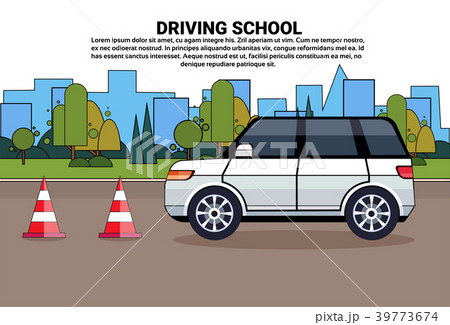 Driving School Poster, Car On Road, Auto Drive 39773674