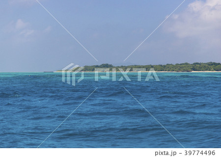 海から見た竹富島（沖縄県） 39774496