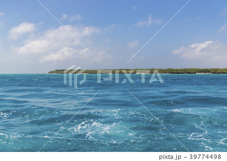 海から見た竹富島（沖縄県） 39774498