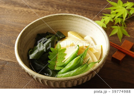 若竹煮　筍とワカメ　家庭料理 39774988