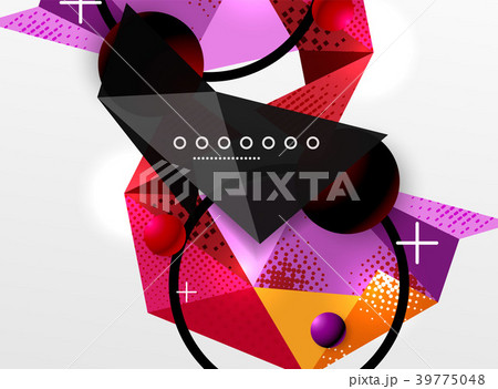 Vector color geometric abstract composition 39775048