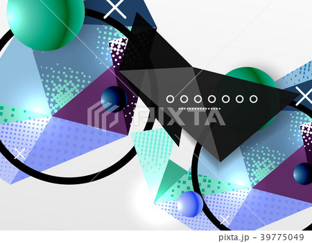 Vector color geometric abstract composition Vector color geometric abstract composition 39775049