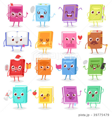 Book character vector cartoon emotion textbook Book character vector cartoon emotion textbook 39775479