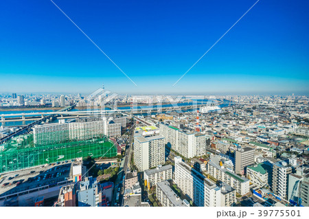 city skyline view in funabori, tokyo, Japan city skyline view in funabori, tokyo, Japan 39775501