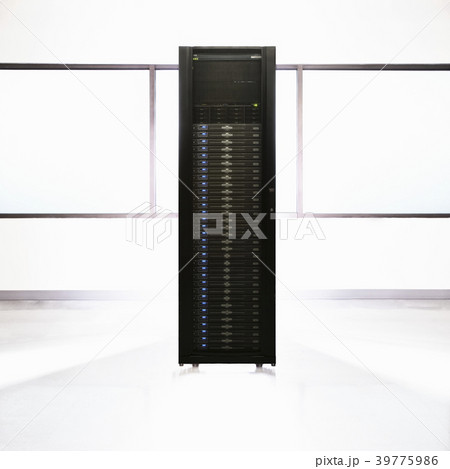 Rack housing servers in computer server farm 39775986