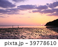 沖縄の海と空の夕景 39778610