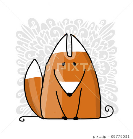 Cute red fox, sketch for your design 39779031