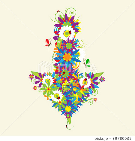 Arrow, floral design 39780035