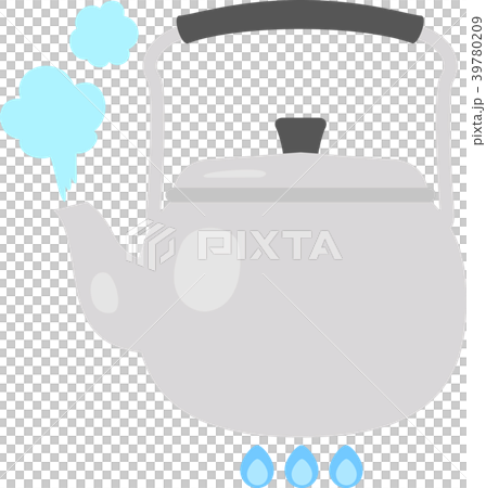 ガス火にかけたヤカン ガス火にかけたヤカン 39780209