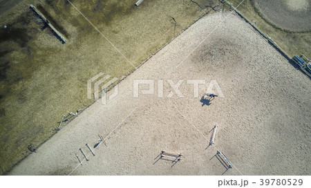 horse racing hippodrome aerial photo shooting from 39780529